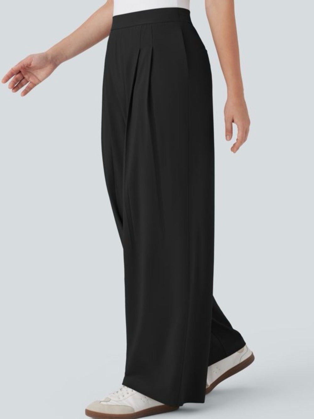 Breezeful™ High Waisted Wide Leg Quick Dry Work Pants with Pockets